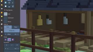 Goxel Voxel Editor Drawing a house [upl. by Chak]