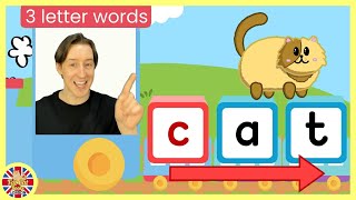 3 letter words phonics soundLearn to readat word familyfirst wordCVCletterskidslearningkids [upl. by Rimaj192]