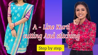 Readyment Style A line Kurti Cutting And Stitching A line Kurti Cutting And Stitching tips amp tricks [upl. by Clement609]