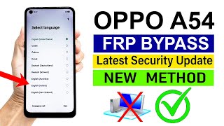 Oppo A54 Google Account Bypass  Without Computer NEW METHOD [upl. by Onilecram801]