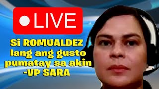 Si ROMUALDEZ ang gusto pumatay sa akin VP SARA [upl. by Roda]