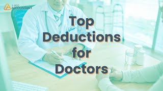 Tax Deductions for Doctors and Healthcare Professionals  tax savings checkup [upl. by Sparkie]