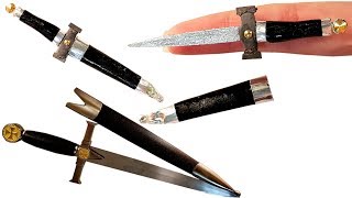 DIY Miniature ✫ Dagger ✫ Tutorial  Crafts [upl. by Eisac]