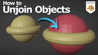 Blender how to join objects into one mesh and how to split mesh into two objects [upl. by Lashonda]