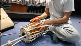 Complete Tabla Dayan ReHeadingStringing  Repair ampTuning [upl. by Ailama]