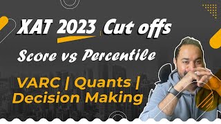 XAT 2023 Cut offs  Score vs Percentile  VARC  Quants  Decision Making [upl. by Phare910]