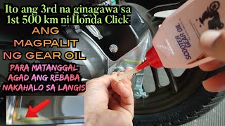 Paano mag change oil ng transmission gear box ng Honda Click 125 V3 [upl. by Enoj]