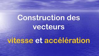 Constructions vecteurs vitesse et accélération [upl. by Daegal]