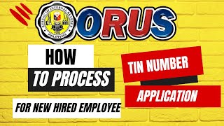 How to apply TIN Number online using ORUS Employer part and Employee Part 2023 updated process [upl. by Athalie460]