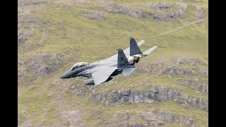 Buzzed by US Airforce Fighter jets flying low through Glencoe 4K [upl. by Idnaj]