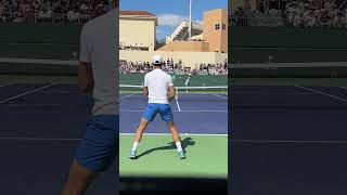 Djokovic amp Khachanov Warm Up Practice Indian Wells 2024 novakdjokovic djokovic khachanov [upl. by Asennav450]