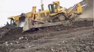 D11 and Rock Trucks Back Filling a BIG Hole [upl. by Zischke]