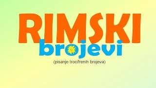 Rimski brojevi pisanje trocifrenih brojeva [upl. by Anit447]