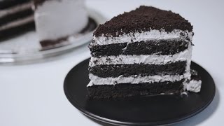 Oreo Cake Recipe 오레오 케이크 만들기  한세 [upl. by Beaufert861]