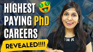 Best high paying PhD Career Options 🔥🤯 [upl. by Lavona]