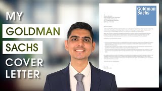 REVEALING The Cover Letter That Got Me Into Goldman Sachs [upl. by Hamas]