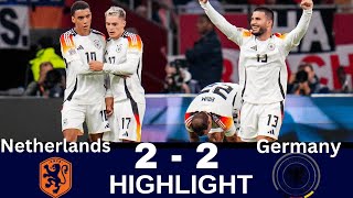 Netherlands vs Germany 2  2 Highlights [upl. by Viv]