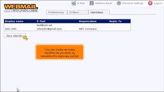 RoundCube How to Use Multiple Identities [upl. by Iney58]