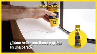 ¿Cómo sellar una fisura o grieta en una pared [upl. by Ellerahs]