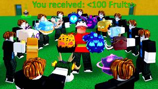 100 People Spin Fruits For Me in Blox Fruits [upl. by Aloysia]