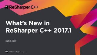 Whats New in ReSharper C 20171 [upl. by Marya]