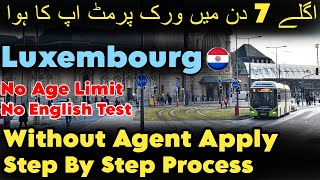 How to Get Work Permit Visa in Luxembourg  Luxembourg country work visa  World’s Richest Country [upl. by Sumner498]