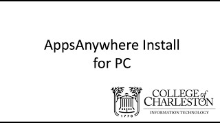 AppsAnyWhere Install for PC [upl. by Narahs]