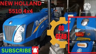 NEW HOLLAND 5510 4x4⚙️48 GEAR 🤯 NEW LIGHTS MODIFIED 5510 new holland 4x4 [upl. by Nylrem]