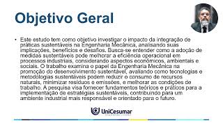 INTEGRANDO SUSTENTABILIDADE E EFICIÊNCIA OPERACIONAL NA ENGENHARIA MECÂNICA [upl. by Kosaka160]