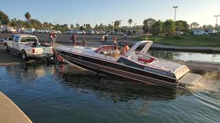 Scarab III by Wellcraft at NewportDunes launch ramp [upl. by Elorak896]