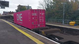 Freightliner Class 66502 Passing Through Basingstoke The 22nd of October 2024 [upl. by Nigen]