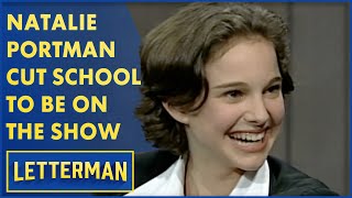 Natalie Portman Cut School To Be On The Show  Letterman [upl. by Anayd216]