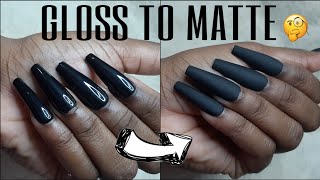 HOW TO MATTE NAILS WITHOUT MATTE TOP COAT  GEL NAILS  NAIL TUTORIAL update on coronavirus [upl. by Elwina]