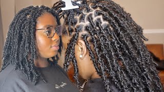 Easy Individual Crochet Butterfly Locs Tutorial  Short Bob Length Distressed Locs [upl. by Enrobso]