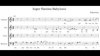 G P da Palestrina  Super Flumina Babylonis  Score [upl. by Chantalle949]