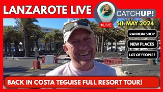 🔴COSTA TEGUISE LANZAROTE LIVE🔴 New places and the most random shop with rant included [upl. by Aivatco661]