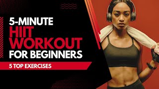 5MINUTE HIIT WORKOUT FOR BEGINNERS [upl. by Nylssej]