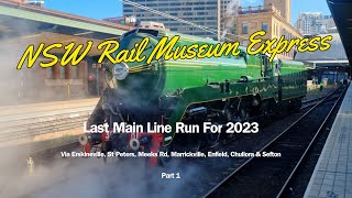 Steam Locomotive 3801  Last Main Line Run for 2023  Rail Museum Express  Part 1 [upl. by Elohcim771]