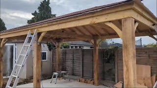 DIY wooden GAZEBO build [upl. by Aramac815]