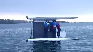 Nacra 500 catamaran righting  1 [upl. by Rahr922]