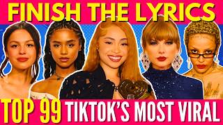 FINISH THE LYRICS  Most Popular Viral TikTok Songs EVER📀MEGA CHALLENGE📢🎶♾️  2024 4 [upl. by Saberio]