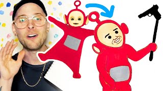 Drawing Po the Teletubby in 9 DIFFERENT ART STYLES [upl. by Silberman]