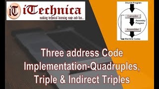 58 Three Address Code Implementation Quadruple Triples amp Indirect Triples [upl. by Olimpia]