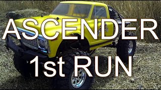 ADVENTUREQUEST RC  Vaterra Ascender 1972 Chevy Honcho Crawler FIRST RUN [upl. by Sayette]