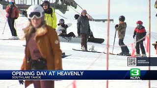 Heavenly Ski Resort now open after delay due to warmer weather [upl. by Rosita]