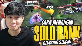 CARA MENANGIN GAME SOLO RANK GENDONG SENDIRIAN  Mobile Legends [upl. by Enirod6]