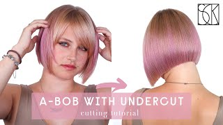 BOB HAIRCUT with UNDERCUT  tutorial by SCK [upl. by Ottillia821]