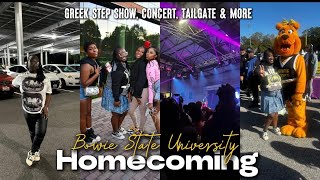 hbcu vlog Bowie State Homecoming 24’  game day tailgate concert greek step show amp more [upl. by Henig]