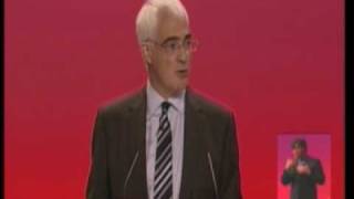 Alistair Darlings speech to Labour Party Conference [upl. by Hoxsie]