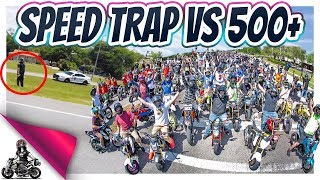 COP Speed Trap vs 500 Honda Groms [upl. by Lura]